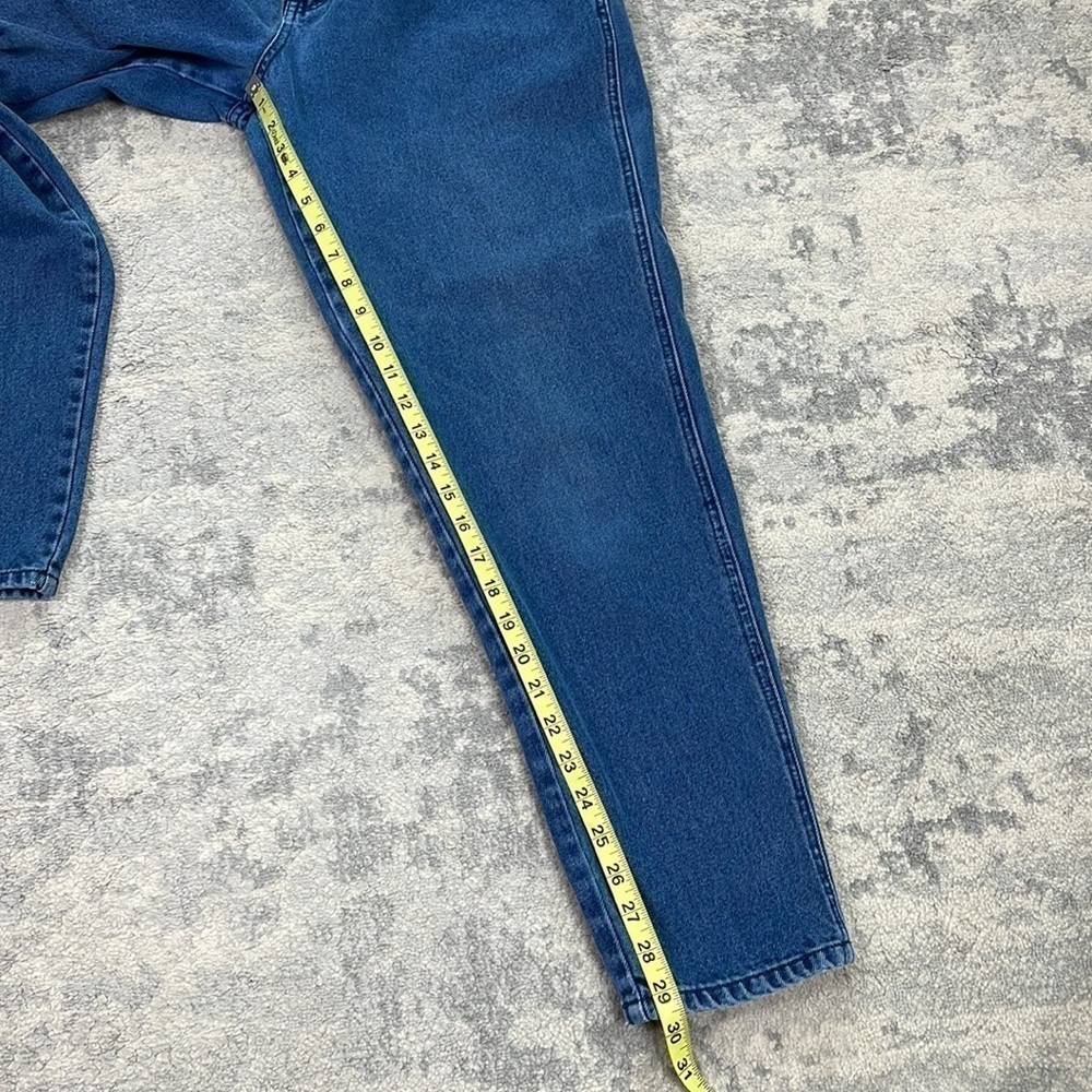 Vintage Bill Blass High Rise Pleat Front Mom Jeans Blue Rigid Denim - Picture 8 of 11